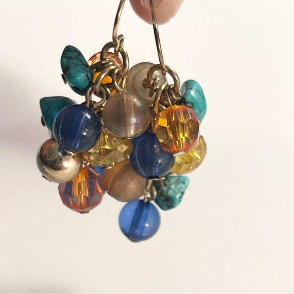 Artisan Handmade Dangle Turquoise Chip
Boho Beaded Chandelier Drop Earrings - Picture 14 of 16